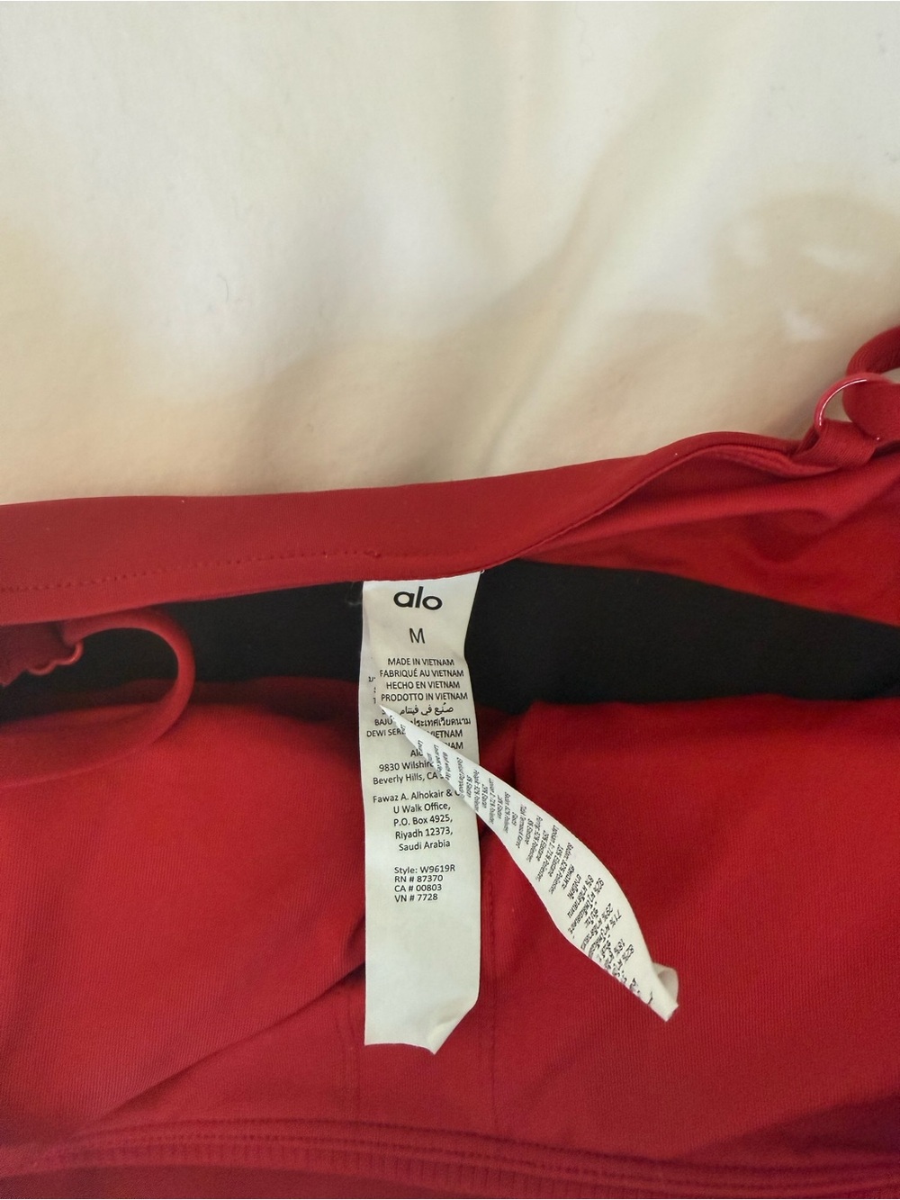 Alo Women's Red Activewear Top - Medium - Picture 2 of 4